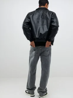 Grijs - River Island Loose Fit Washed Jeans