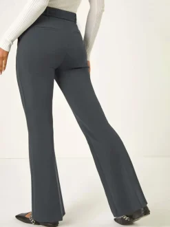 Grijs - Roman Long Bootcut Stretch Trousers