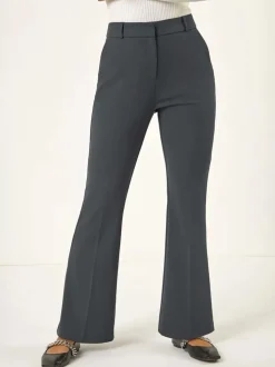 Grijs - Roman Long Bootcut Stretch Trousers