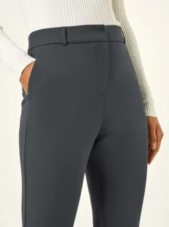 Grijs - Roman Long Bootcut Stretch Trousers