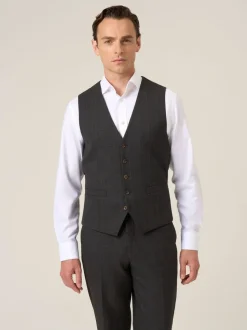 Grijs - Skopes Elijah Suit Check Waistcoat