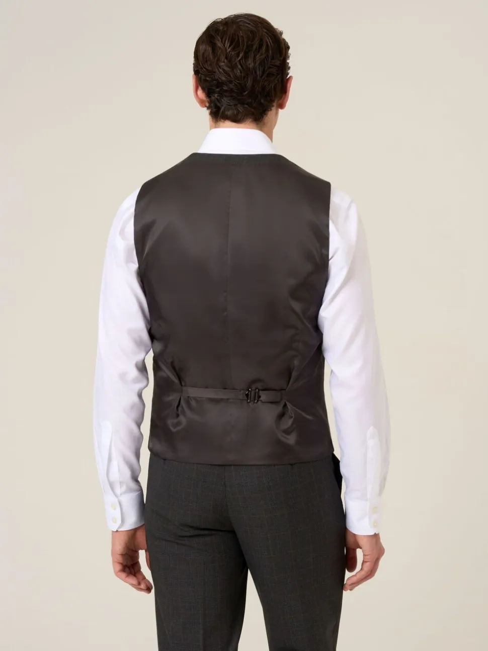 Grijs - Skopes Elijah Suit Check Waistcoat