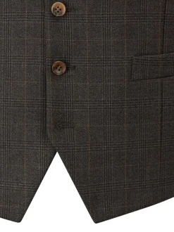Grijs - Skopes Elijah Suit Check Waistcoat
