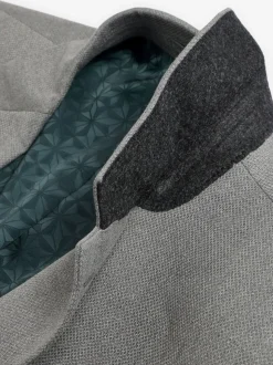 Grijs - Slim Fit - Kostuum met textuur: colbert