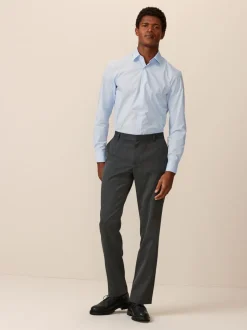 Grijs - Slim Fit - Modieuze broek zonder plooien