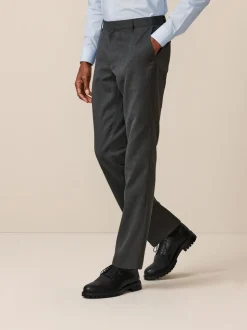 Grijs - Slim Fit - Modieuze broek zonder plooien