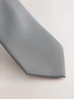 Grijs - Smal - Stropdas met textuur