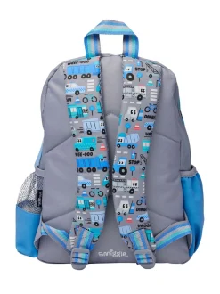 Grijs - Smiggle Ready Set Go Junior rugzak met figuurtjes