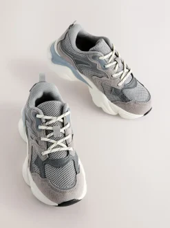 Grijs - Sneakers met veters