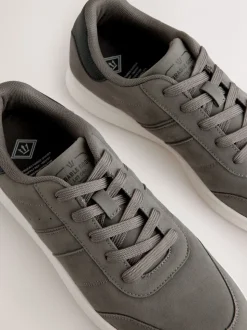 Grijs - Sneakers van imitatiesuède