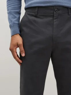 Grijs - Straight-fit chino van 100% katoen