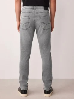 Grijs - Strakke Pasvorm - Comfortabele stretchjeans