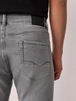 Grijs - Strakke Pasvorm - Comfortabele stretchjeans