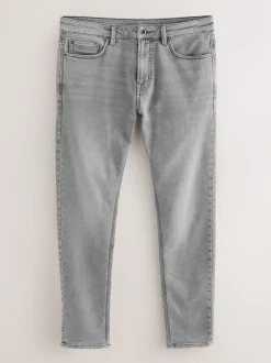 Grijs - Strakke Pasvorm - Comfortabele stretchjeans