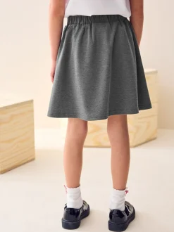 Grijs - Stretchy schoolrok met elastische tailleband (3 - 16 jr)