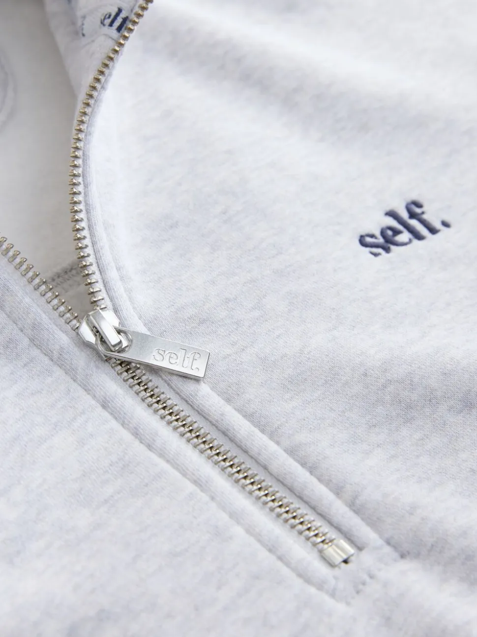 Grijs - Sweatshirt met korte rits