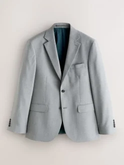 Grijs - Tailored fit - Kostuum met textuur: colbert