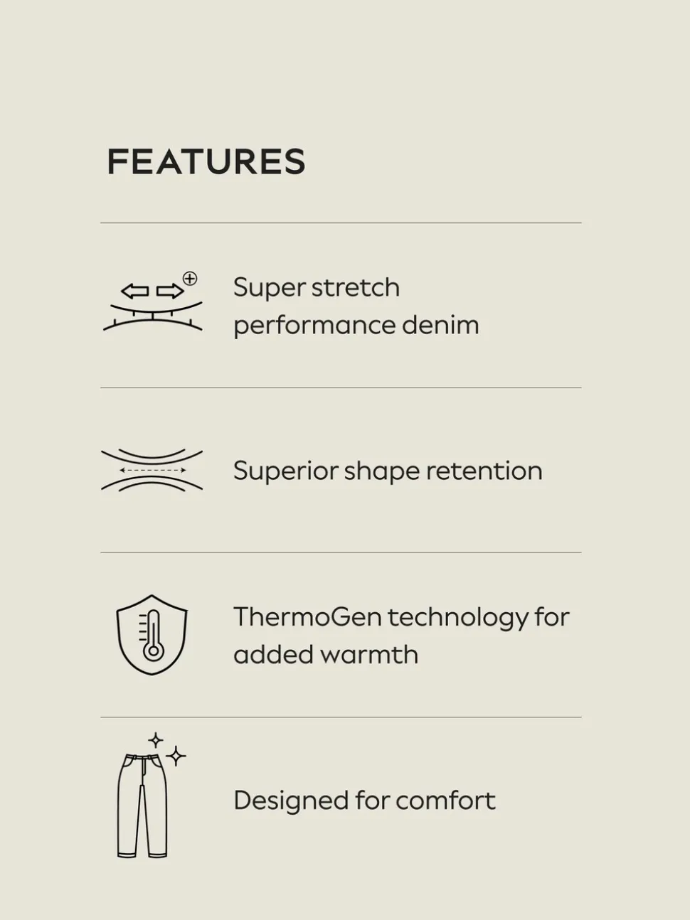 Grijs - ThermoGen - Straight fit - Motionflex jeans