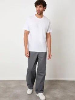 Grijs - Threadbare Baggy Fit 5 Pocket Chino Trousers