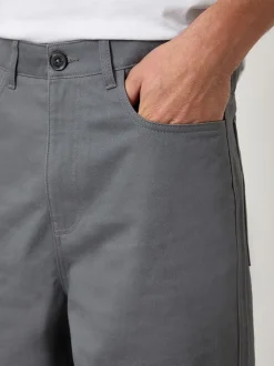 Grijs - Threadbare Baggy Fit 5 Pocket Chino Trousers