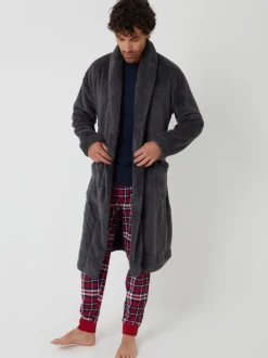 Grijs - Threadbare Cosy Borg Dressing Gown