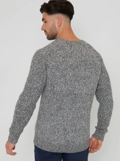 Grijs - Threadbare trui met raglanmouwen en ronde hals
