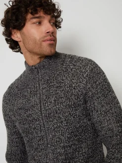 Grijs - Threadbare vest met ritssluiting