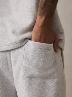 Grijs - Towelling Short Sleeve Pyjamas Set