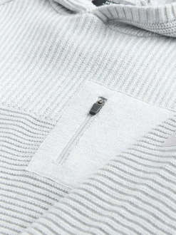 Grijs - Utility gebreide hoodie (3-16jr)