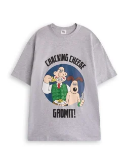 Grijs - Vanilla Underground Wallace And Gromit herenpyjama's van 100% katoen