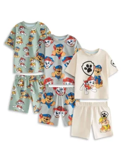 Grijs - Vanilla Underground Bluey Boys Multicoloured Multi Character Multi-Pack of 2 Short Sleeve Short Leg Pyjama Set