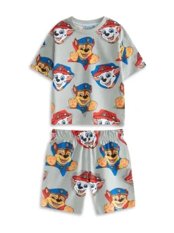 Grijs - Vanilla Underground Bluey Boys Multicoloured Multi Character Multi-Pack of 2 Short Sleeve Short Leg Pyjama Set