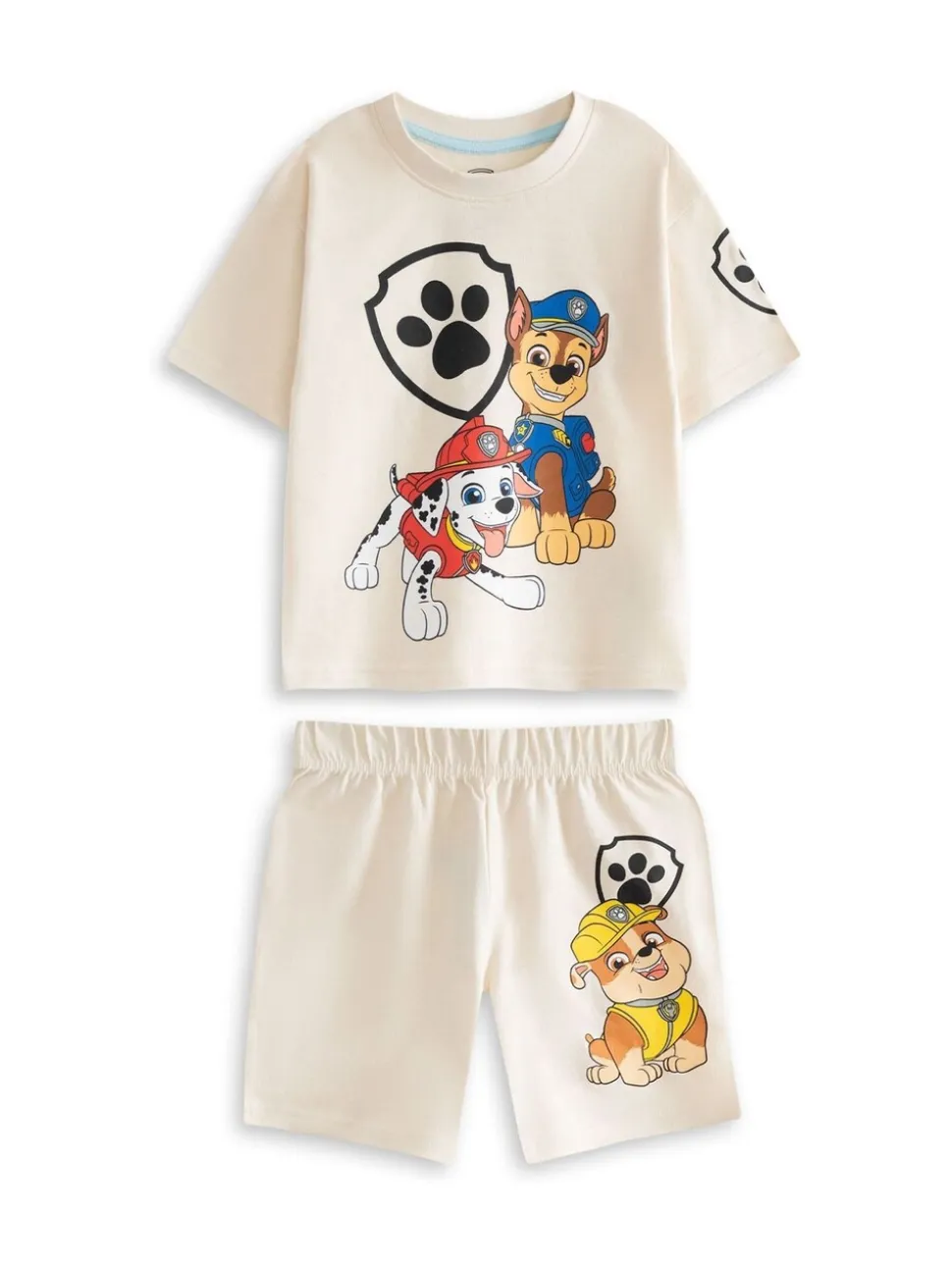 Grijs - Vanilla Underground Bluey Boys Multicoloured Multi Character Multi-Pack of 2 Short Sleeve Short Leg Pyjama Set