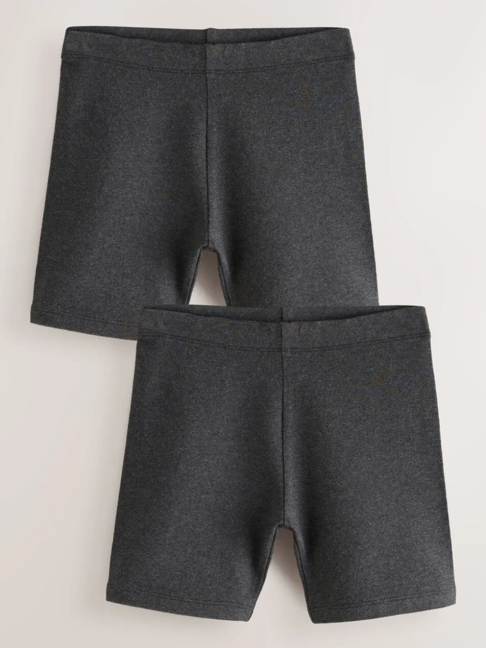 Grijs - Verpakking van 2 stretchy fietsshorts met hoog katoengehalte (3-16jr)