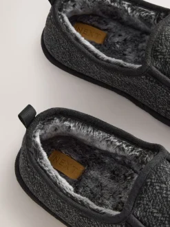 Grijs - Wide Fit Closed Back Slippers