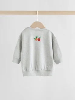 Grijs boerderijfiguur - Set met baby-sweatshirt en legging (0mnd-3jr)