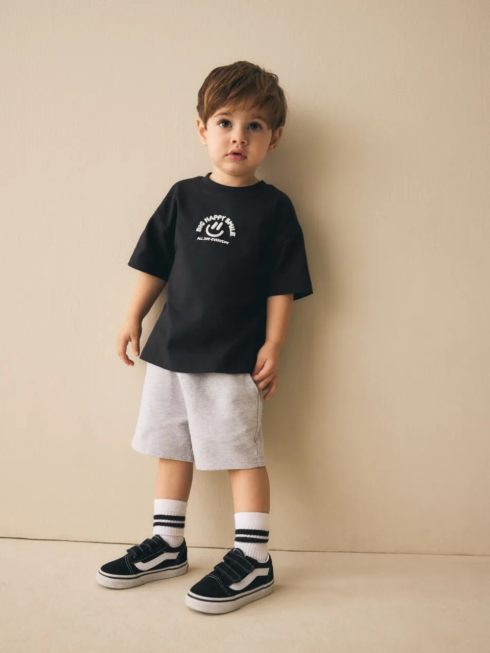 Grijs gemêleerd - Jersey short (3 mnd-7 jr)