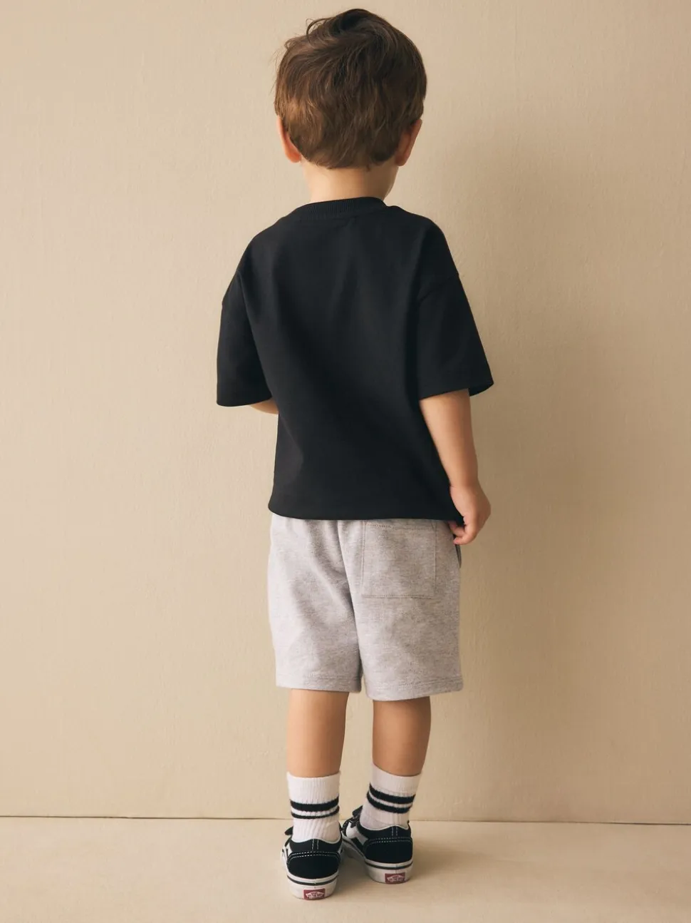 Grijs gemêleerd - Jersey short (3 mnd-7 jr)