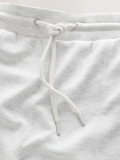 Grijs gemêleerd - Premium jersey joggingbroek met wijde pijpen