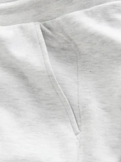 Grijs gemêleerd - Premium jersey joggingbroek met wijde pijpen