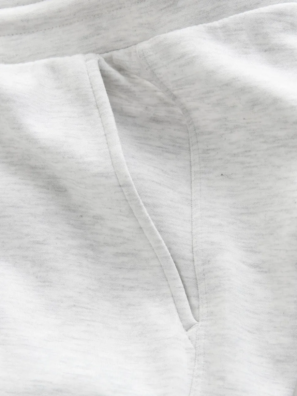 Grijs gemêleerd - Premium jersey joggingbroek met wijde pijpen