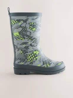 Grijs geprint - Rubberen regenlaarzen