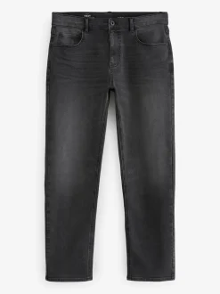 Grijs Gewassen - Straight-fit Essential stretchy jeans met rechte pasvorm