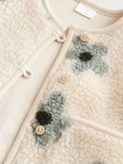 Grijs met bloemen - Babyset van top met Lange mouwen en Leggings met Bodywarmer 3 -delig (0mnd -2jr)