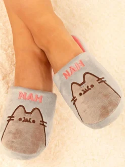 Grijs met Pusheen-kat - Vanilla Underground winterpantoffels voor volwassenen