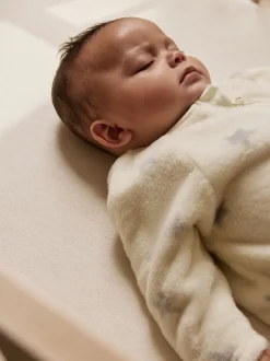 Grijs met sterren - Fleece babypyjama