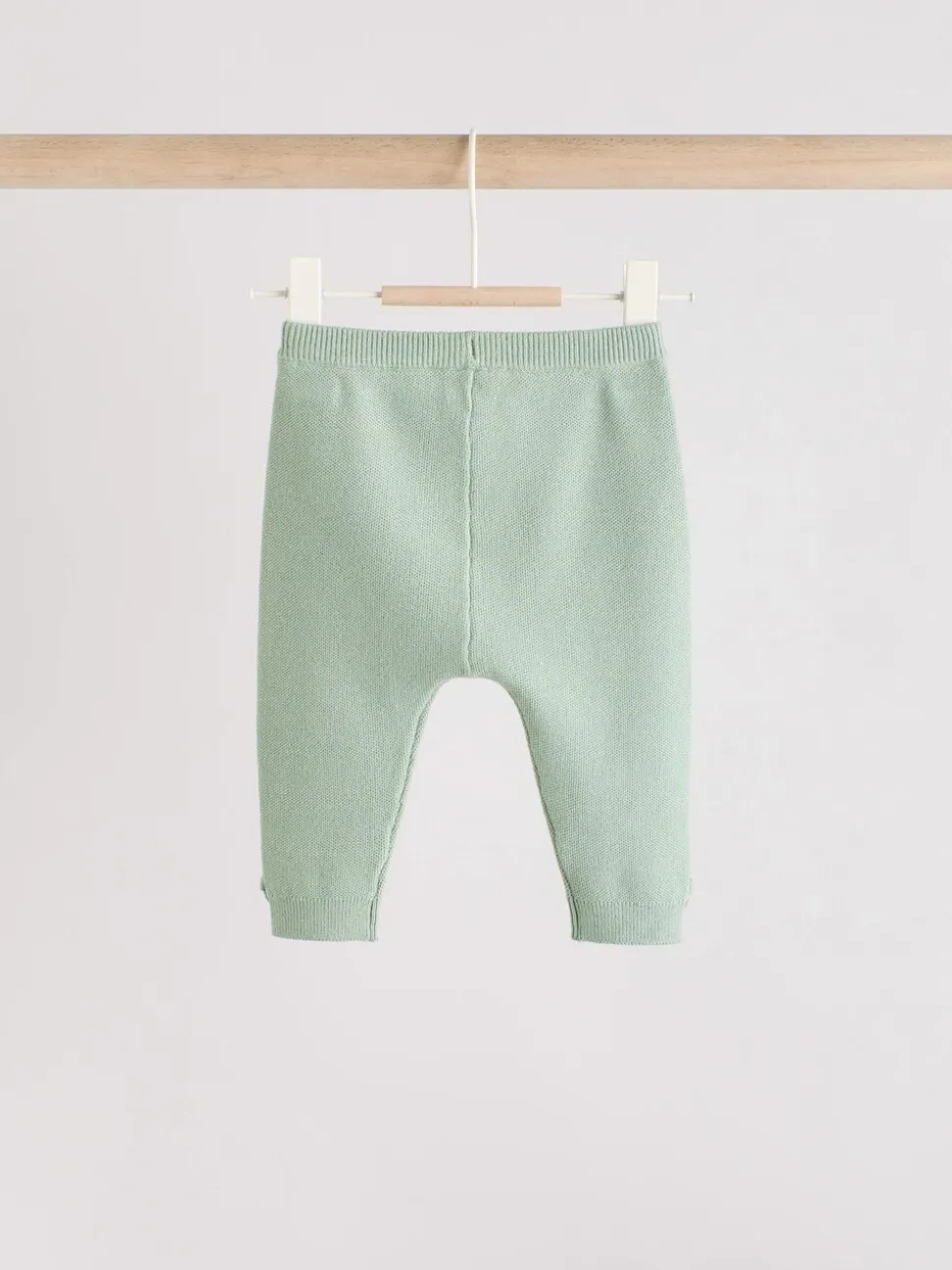 Grijs-groen - 2 -delige babyset met gebreide wikkelstrui en legging (0mnd-2jr)