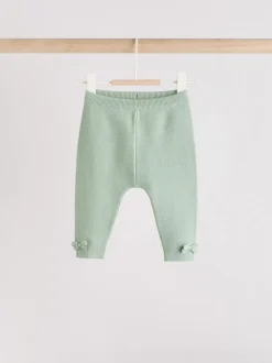 Grijs-groen - 2 -delige babyset met gebreide wikkelstrui en legging (0mnd-2jr)