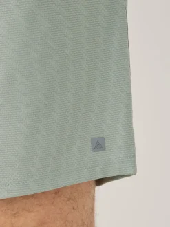Grijs-groen - Active Gym trainingsshort met textuur