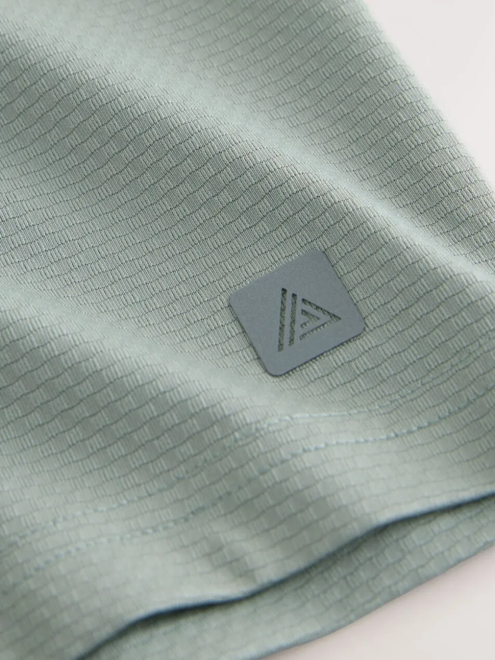 Grijs-groen - Active Gym trainingsshort met textuur